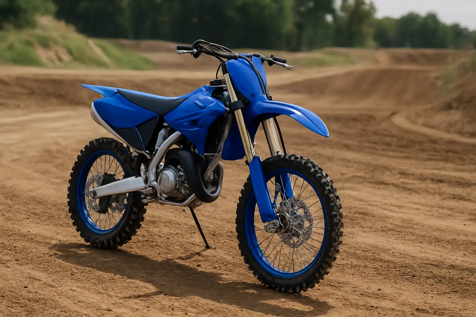 Yamaha YZ125 2025 sur une piste de motocross