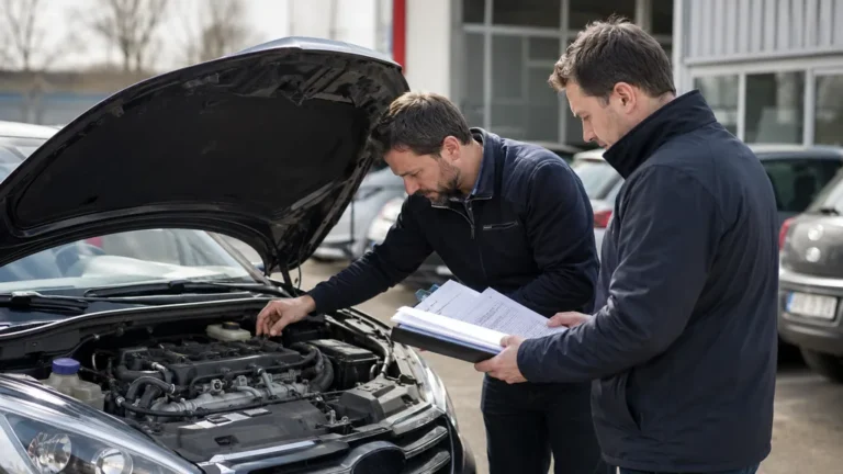 Inspection d’un moteur PureTech d’occasion avec vérification de l’historique d’entretien avant achat