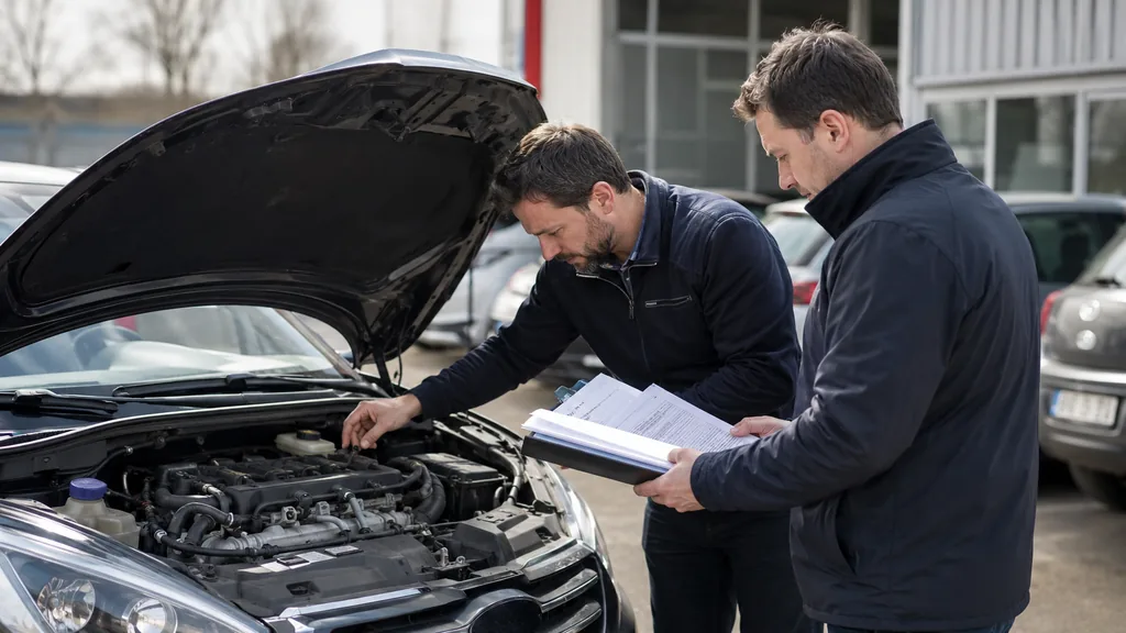 Inspection d’un moteur PureTech d’occasion avec vérification de l’historique d’entretien avant achat