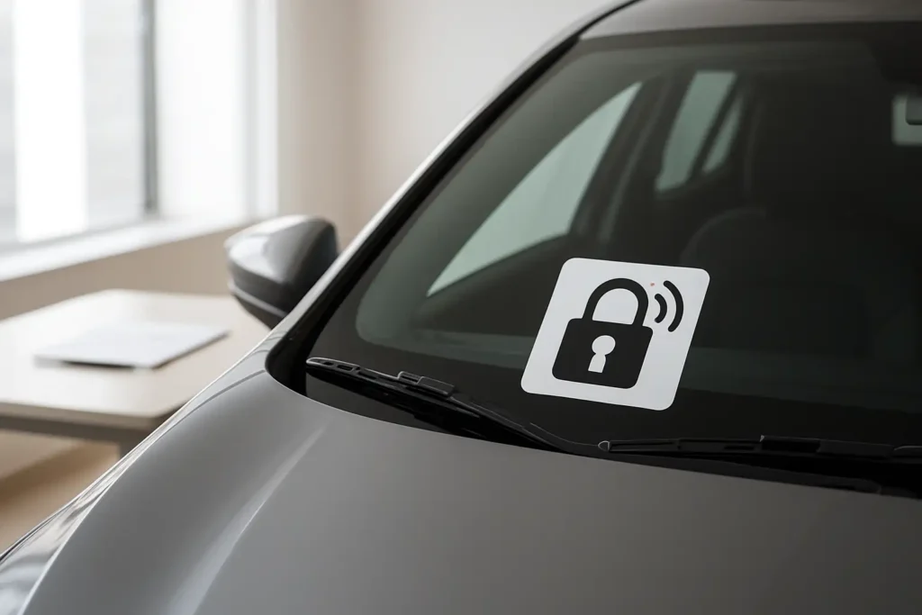 Véhicule avec marquage antivol et documents d’assurance liés à Synergie Eurodatacar