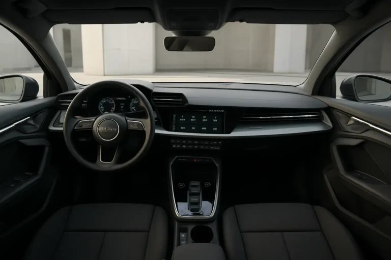 Intérieur de l’Audi A3 Sportback 2025 avec tableau de bord numérique