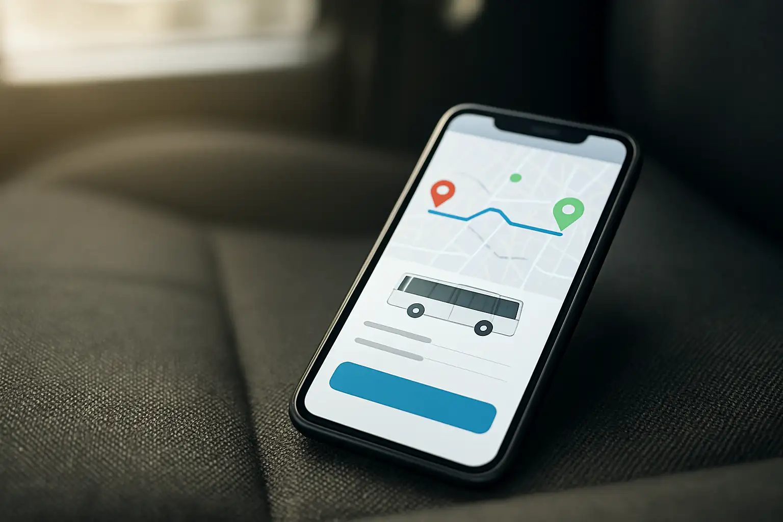 Téléphone affichant une réservation BlaBlaCar à annuler, dans un contexte de mobilité routière