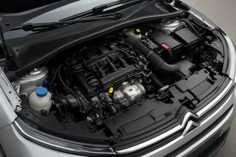 Compartiment moteur d’une citadine équipée d’un moteur PureTech