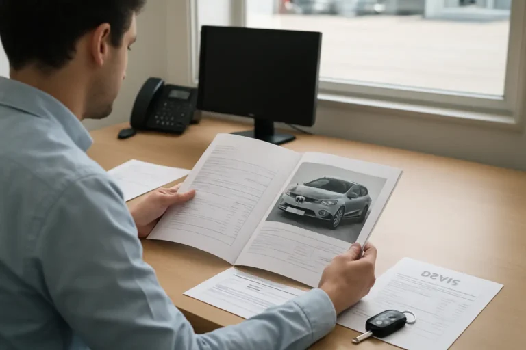 Dossier de réclamation automobile sur un bureau de service client Renault