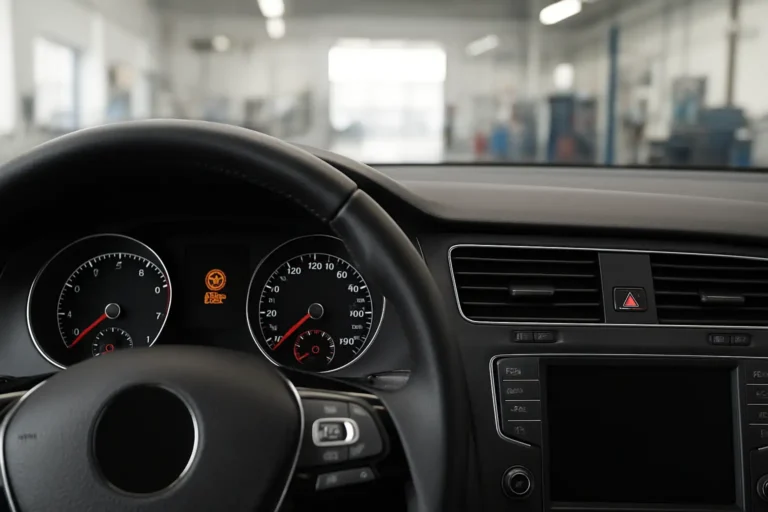 Voyant ESP allumé sur le tableau de bord d’une voiture